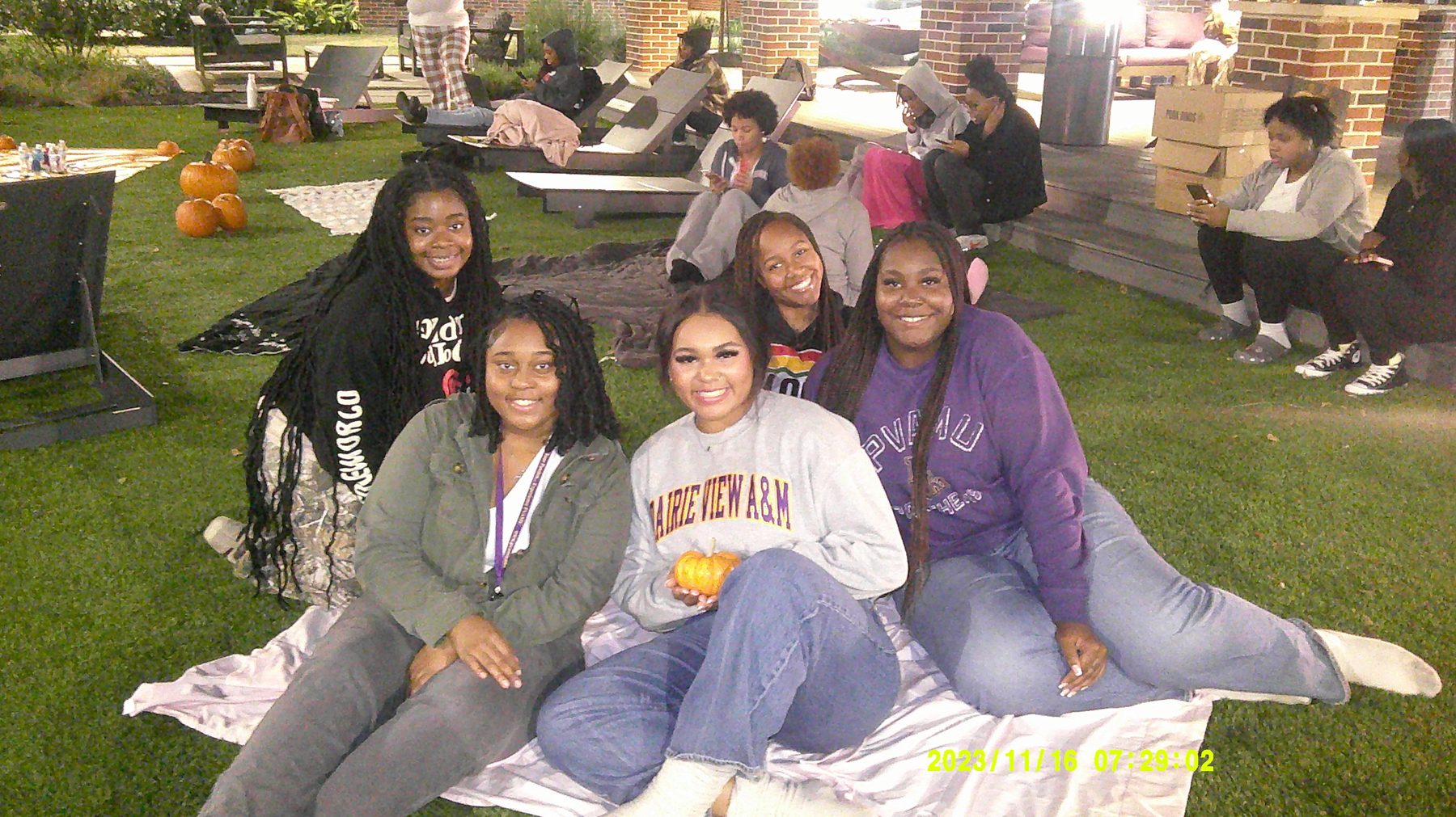 Jada with students